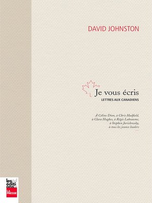 cover image of Je vous écris